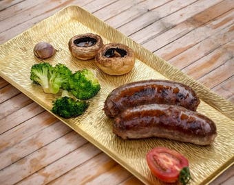 Custom Name Copper Tray, Personalized Initial Coffee Plate, Breakfast Serving Board