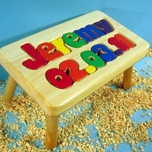 Natural wood finish Birthday Stool