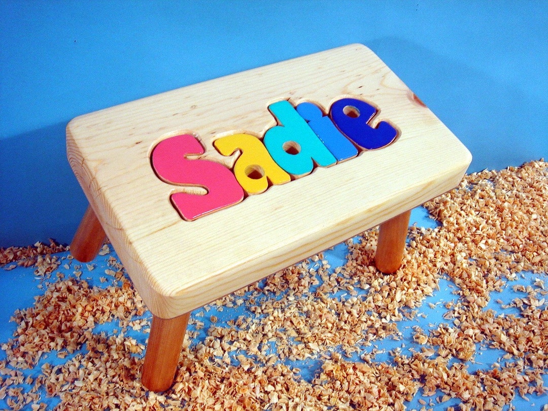 Personalized step stool puzzle deals