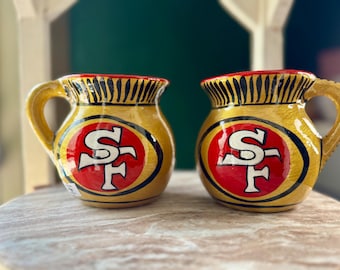 49ers Mexican SF  Barro/Clay Mug Set Coffee Mugs