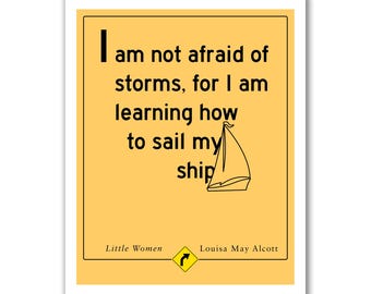 Quote Poster, Louisa May Alcott, 8x10 inches