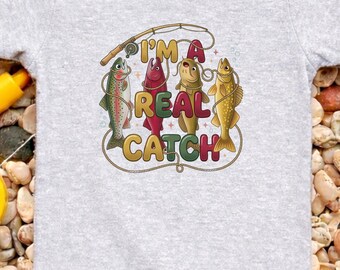 Body/Piel de bebé con el mensaje "Soy un pez de verdad", diseño adorable de pesca.