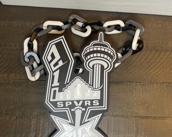 San Antonio Spurs Hype Chain | Oversized 3D Printed Basketball Fan Necklace