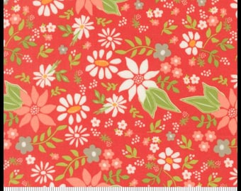Poinsettia and Pear Geranium Fabric by Sherri and Chelsi for Moda | Fat Quarter Half Yard Yardage