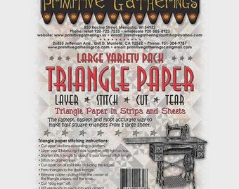 Primitive Gatherings Triangle Paper | Lisa Bongean HST Quilting Supplies (1.5-2.5 Inch)
