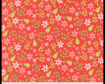 Poinsettia and Pear Geranium Fabric by Sherri and Chelsi for Moda | Fat Quarter Half Yard Yardage