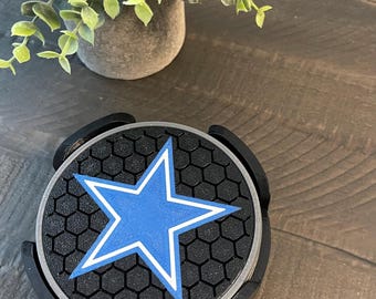 Dallas Cowboys Coaster Set – Set of 4 with Holder