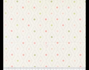 Poinsettia and Pear Cloud  White Fabric by Sherri and Chelsi for Moda | Fat Quarter Half Yard Yardage