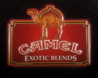 2002 Camel Exotic Blends Cigaretter Präglad Skylt