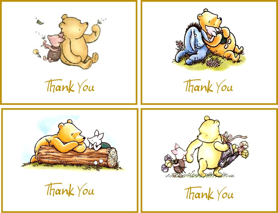 サンキューカード手書き　poohページ サンキューカード手書き poohページ Classic Winnie the Pooh 8 Thank