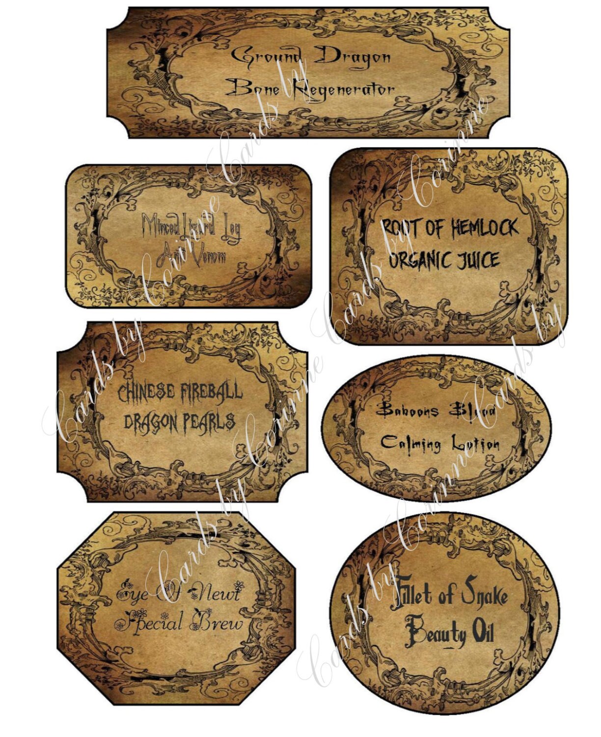 Halloween Apothecary Label Stickers Graphic by etcify · Creative Fabrica