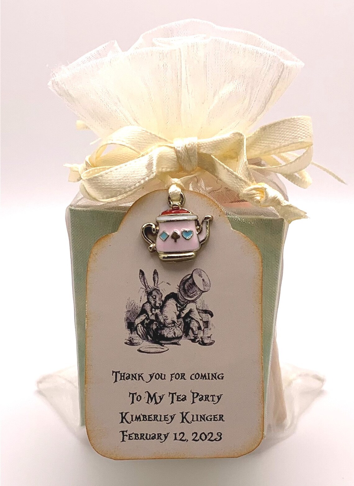 Alice in Wonderland 6 Personalized Tea Party Favors With Tea Bag ...