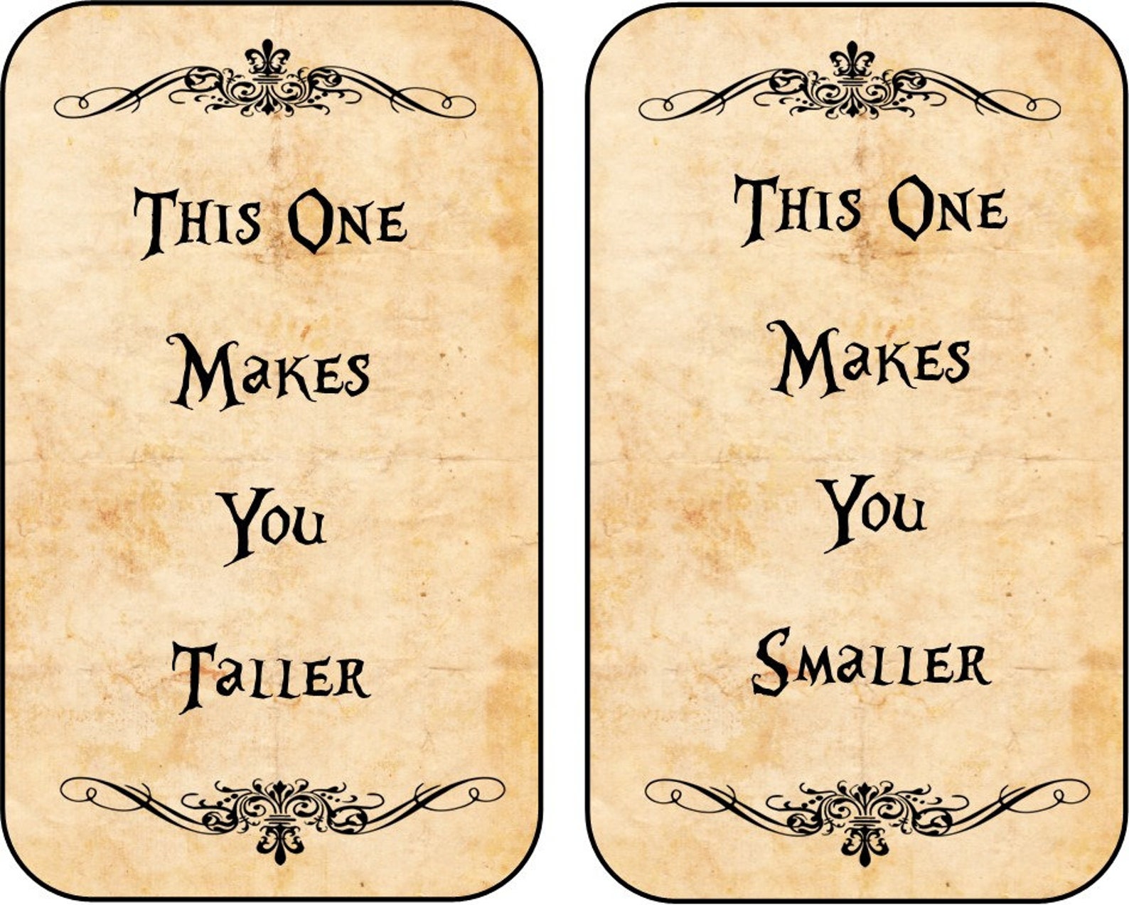 18 Alice in Wonderland Drink Me Labels This One Makes You Taller, This ...