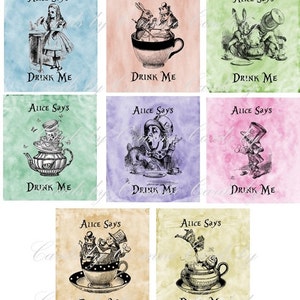 Alice in Wonderland Envelopes, Tea Bag Envelopes, Mad Hatter Party