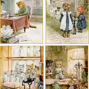 Beatrix Potter Ginger and Pickles set of 8 stationery set image 1
