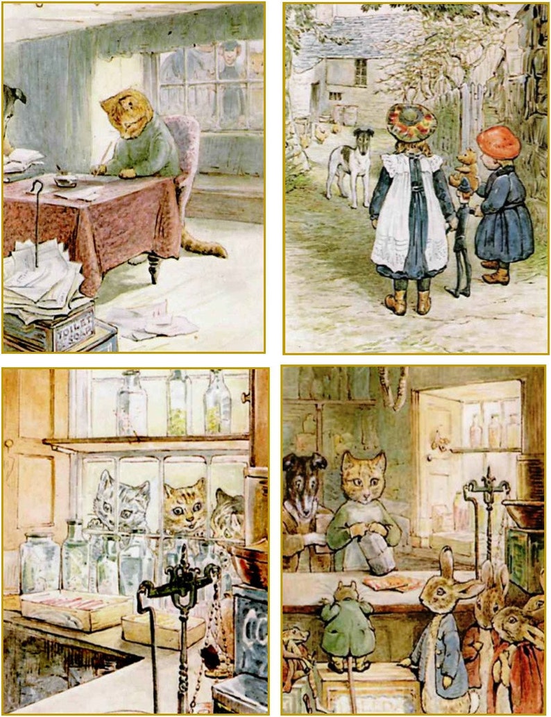 Beatrix Potter Ginger and Pickles set of 8 stationery set image 1