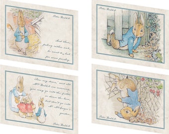 Easter Peter Rabbit Beatrix Potter 8 post cards