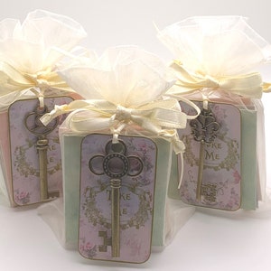 Alice in Wonderland 6 Take Me party favors with organza bag 1 tea bag envelope and dipper baby shower bridal shower tea party