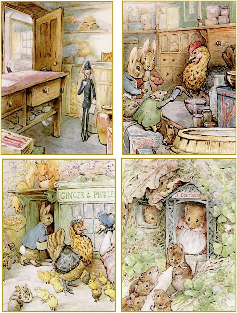 Beatrix Potter Ginger and Pickles set of 8 stationery set image 2