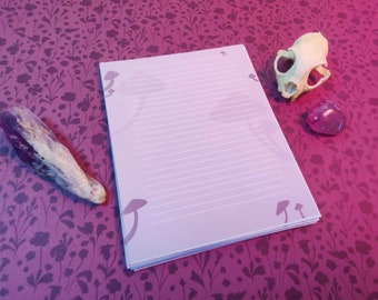 purple misty mushroom notepad