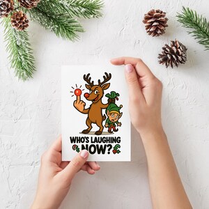 Julkort med en otrevlig jultomte: Rolig julhumor (digital nedladdning) bild 2