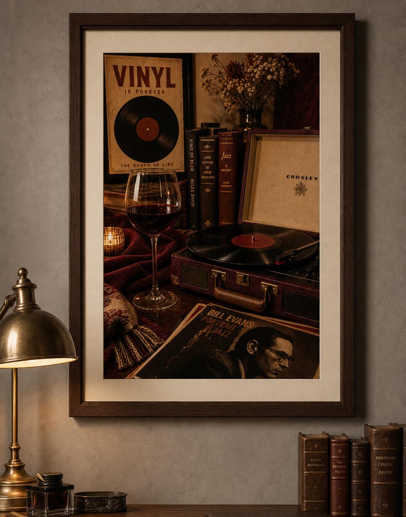 Vinylplaat Wanddecoratie, Vintage Muziek Kamer Decor, Retro Cadeau voor Muziekliefhebbers afbeelding 1