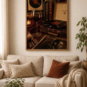 Vinylplaat Wanddecoratie, Vintage Muziek Kamer Decor, Retro Cadeau voor Muziekliefhebbers afbeelding 4