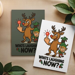 Julkort med en otrevlig jultomte: Rolig julhumor (digital nedladdning) bild 4