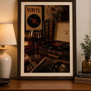 Vinylplaat Wanddecoratie, Vintage Muziek Kamer Decor, Retro Cadeau voor Muziekliefhebbers afbeelding 3
