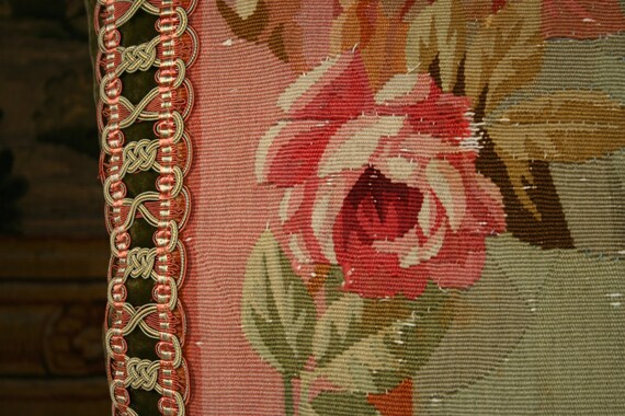 Antique French Aubusson Pillow Etsy