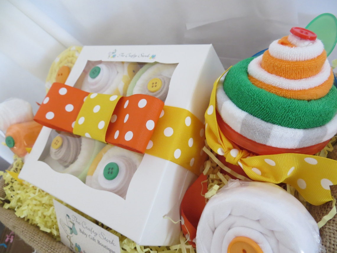 Sampler Baby Gift Basket, Corporate Baby Gift, Client Baby Gift, Gift