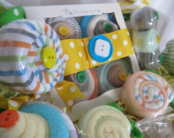 Loaded 30 Piece Baby Gift Basket, Baby Shower Gift