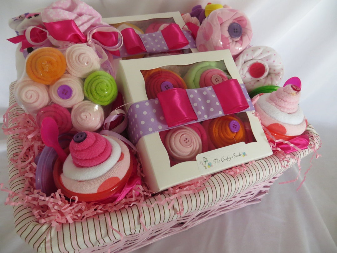 Deluxe 50 Piece Baby Gift Basket for Baby Girl Etsy