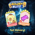Golden Blitz Event! Pompompurin & Skateboard Monopoly_GO Gold Sticker. product logo