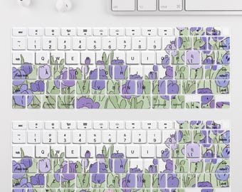Custom Personalized Floral Signature Keyboard Skin for MacBook Air/Pro – Add Your Name