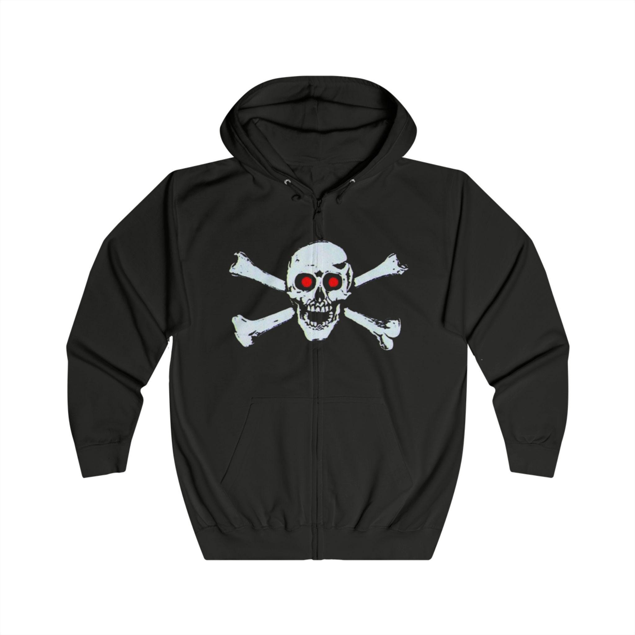 SKELETON SHARK HEAVY WASHED CROPPED FIT FULL ZIP HOODIE Leopard 