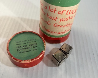 ブラウン＆ビゲロー社製 1947年製ヴィンテージ広告用ジングルメタルダイスセット