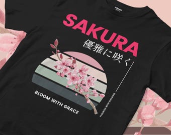 Sakura Cherry Blossom Graphic Tee | Japanese Floral Shirt