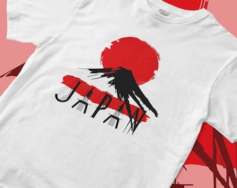 Mount Fuji T-Shirt | Japanese Red Sun Brush Art Tee