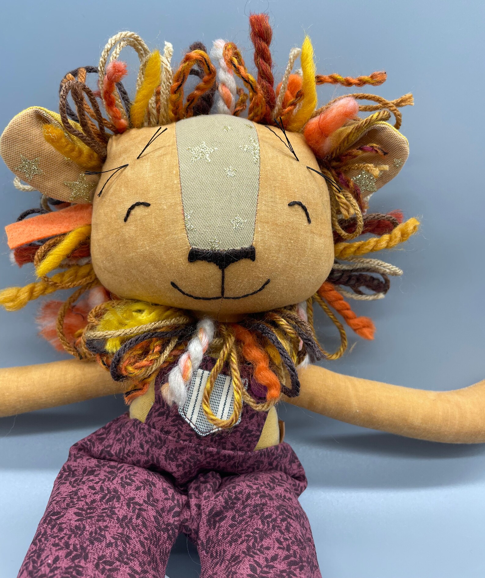 Handmade Lion Doll LANGSTON rag doll | Etsy
