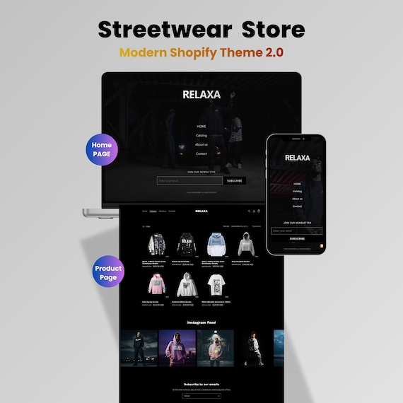 Streetwear Shopify Theme | Fashion Boutique website | Clothing Store Template