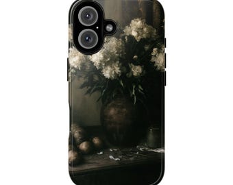 Funda para móvil con estampado floral vintage / Ramo oscuro y melancólico