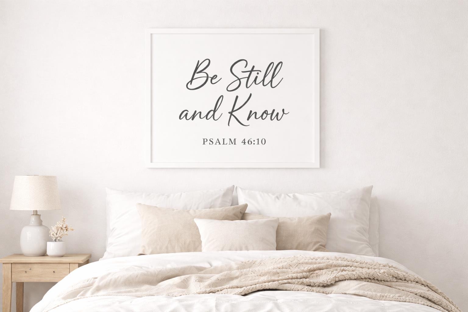 Psalm 46:10 Printable Wall Art | Minimalist Christian Decor (digital ...