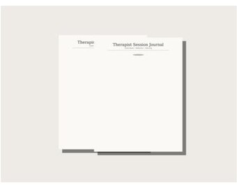 Diario di seduta del terapeuta stampabile / Appunti di consulenza, riflessione e pianificazione del trattamento