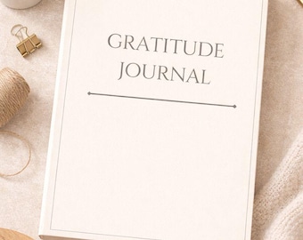 Diario della gratitudine minimalista / Affermazioni quotidiane, cura di sé (download digitale)