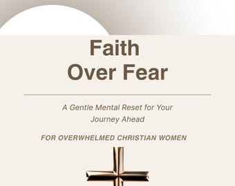 Quaderno di lavoro "Fede contro la paura" / Diario cristiano per donne / Cura di sé basata sulla fede stampabile / Quaderno di lavoro su ansia e preghiera