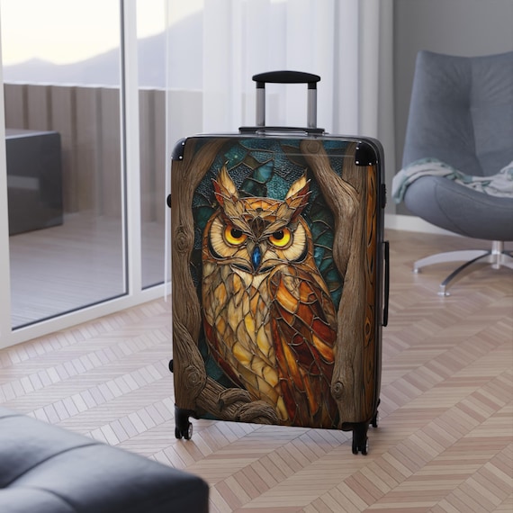 Majestic Mosaic Owl Suitcase - Etsy