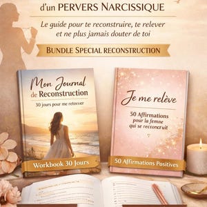 Se reconstruire après relation toxique journal confiance en soi affirmation femme healing bundle