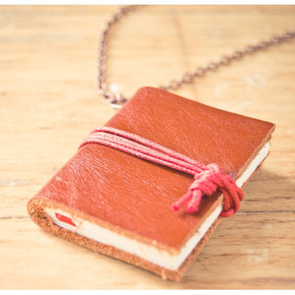 Book necklace - Rusty mood. Last copy