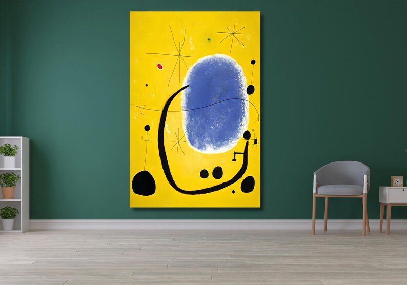Joan Miro the Gold of the Azure (1967) Canvas Etsy